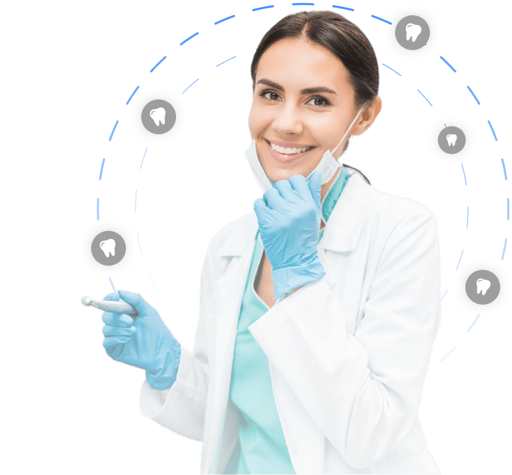 Smiling dental professional
