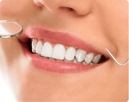 Patient smiling during dental care
